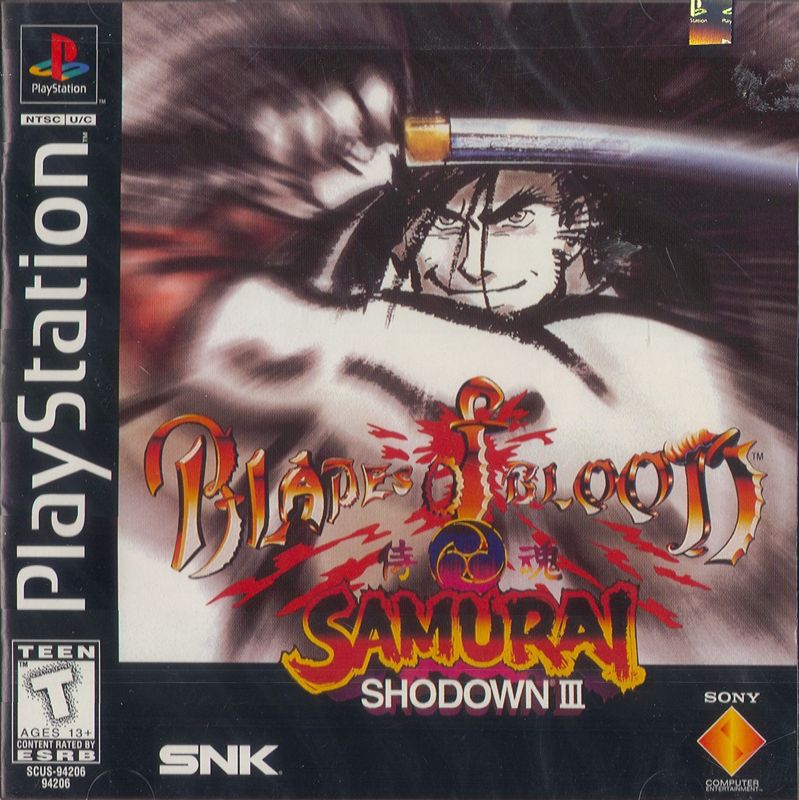 Samurai Shodown III box art for Playstation